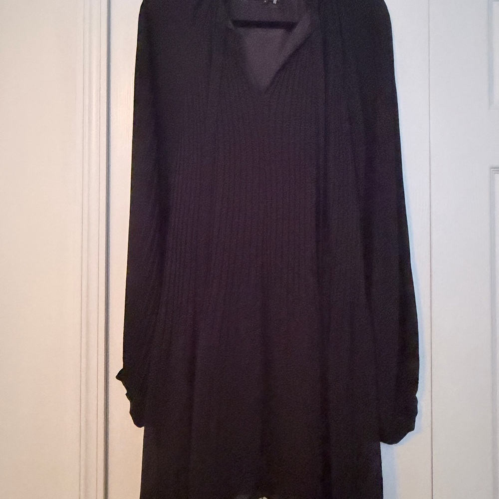 Endless Rose Black Pleated V-Neck Blouse